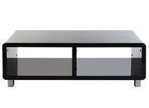 Meuble TV design laqu&eacute; noir PIXY