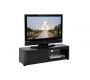 Meuble TV design laqu&eacute; noir TIA