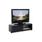 Meuble TV design laqu&eacute; noir TIA