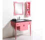 Meubles de salle de bain : vasque, meuble sous vasque, &eacute;tag&egrave;re et miroir VICKY