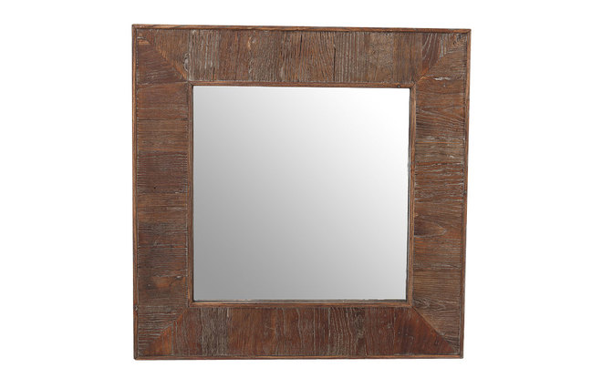 Miroir bois carr&eacute; GLADIA
