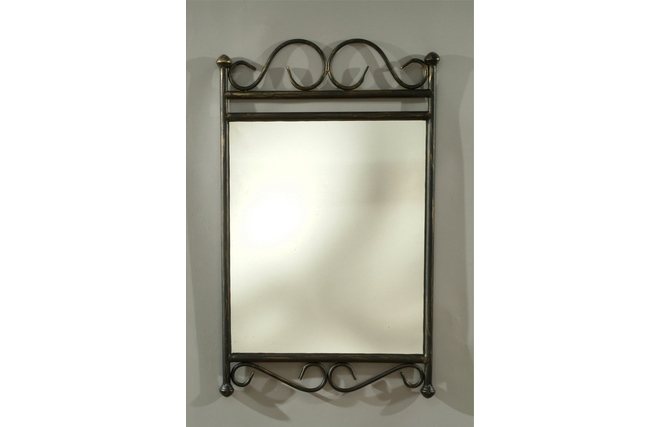 Miroir en acier style fer forg&eacute; FLORENCE