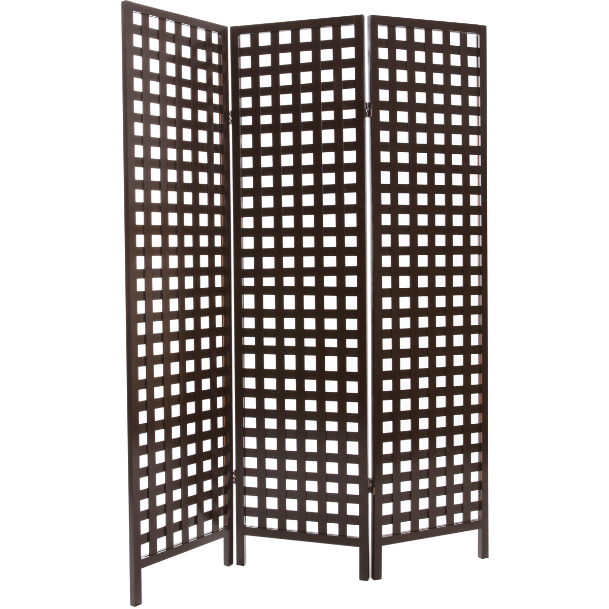 Paravent japonais en bois fonc&eacute; EMIKO