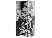 Paravent moderne en bois et tissu Flora