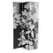 Paravent moderne en bois et tissu Flora