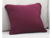 Petit coussin 40x40 coton prune