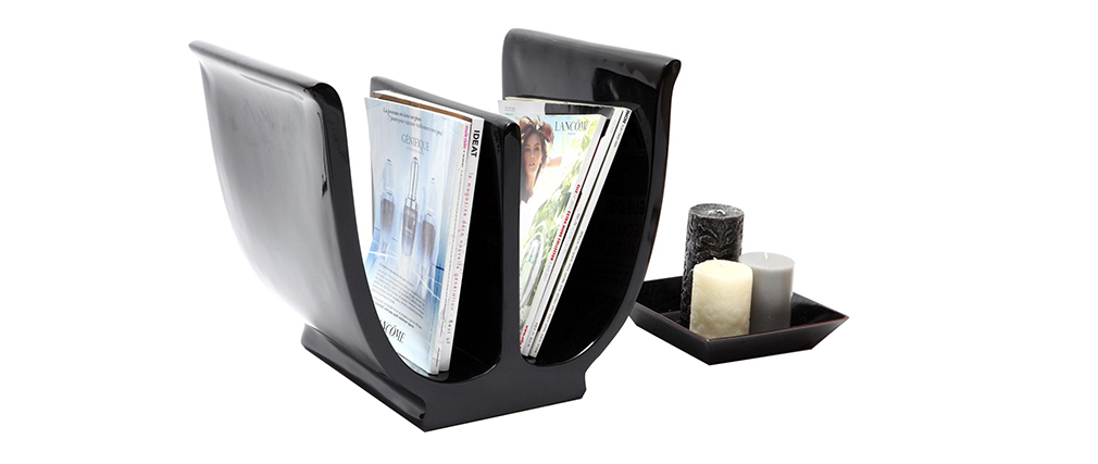 Porte-revues design noir TULIP