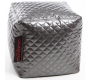 Pouf design carr&eacute; argent CUBAG TREND