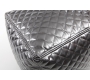 Pouf design carr&eacute; argent CUBAG TREND