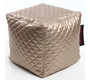 Pouf design carr&eacute; dor&eacute; CUBAG TREND