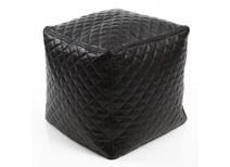 Pouf design carr&eacute; noir CUBAG TREND