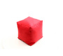 Pouf design carr&eacute; rouge CUBAG 