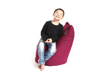 Pouf design coton prune MILIBABY