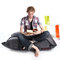 Pouf design polyester gris SMALL MILIBAG