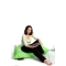 Pouf design polyester vert anis SMALL MILIBAG