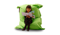 Pouf design polyester vert anis SMALL MILIBAG
