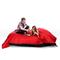 Pouf g&eacute;ant design bicolore noir et rouge FAMILY MILIBAG 