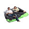 Pouf g&eacute;ant design bicolore vert et gris FAMILY MILIBAG 