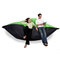Pouf g&eacute;ant design bicolore vert et gris FAMILY MILIBAG 