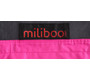 Pouf g&eacute;ant design polyester bicolore gris et rose BIG MILIBAG 