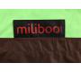 Pouf g&eacute;ant design polyester bicolore marron et vert anis BIG MILIBAG 