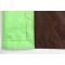 Pouf g&eacute;ant design polyester bicolore marron et vert anis BIG MILIBAG 