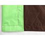 Pouf g&eacute;ant design polyester bicolore marron et vert anis BIG MILIBAG 
