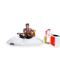 Pouf g&eacute;ant design polyester blanc BIG MILIBAG