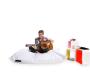 Pouf g&eacute;ant design polyester blanc BIG MILIBAG