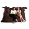 Pouf g&eacute;ant design polyester chocolat FAMILY MILIBAG 