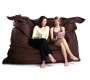 Pouf g&eacute;ant design polyester chocolat FAMILY MILIBAG 