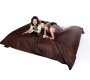 Pouf g&eacute;ant design polyester chocolat FAMILY MILIBAG 