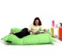 Pouf g&eacute;ant design polyester vert anis BIG MILIBAG