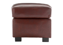 Pouf / repose pied Club cuir marron clair