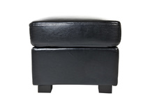 Pouf / repose pied Club cuir noir