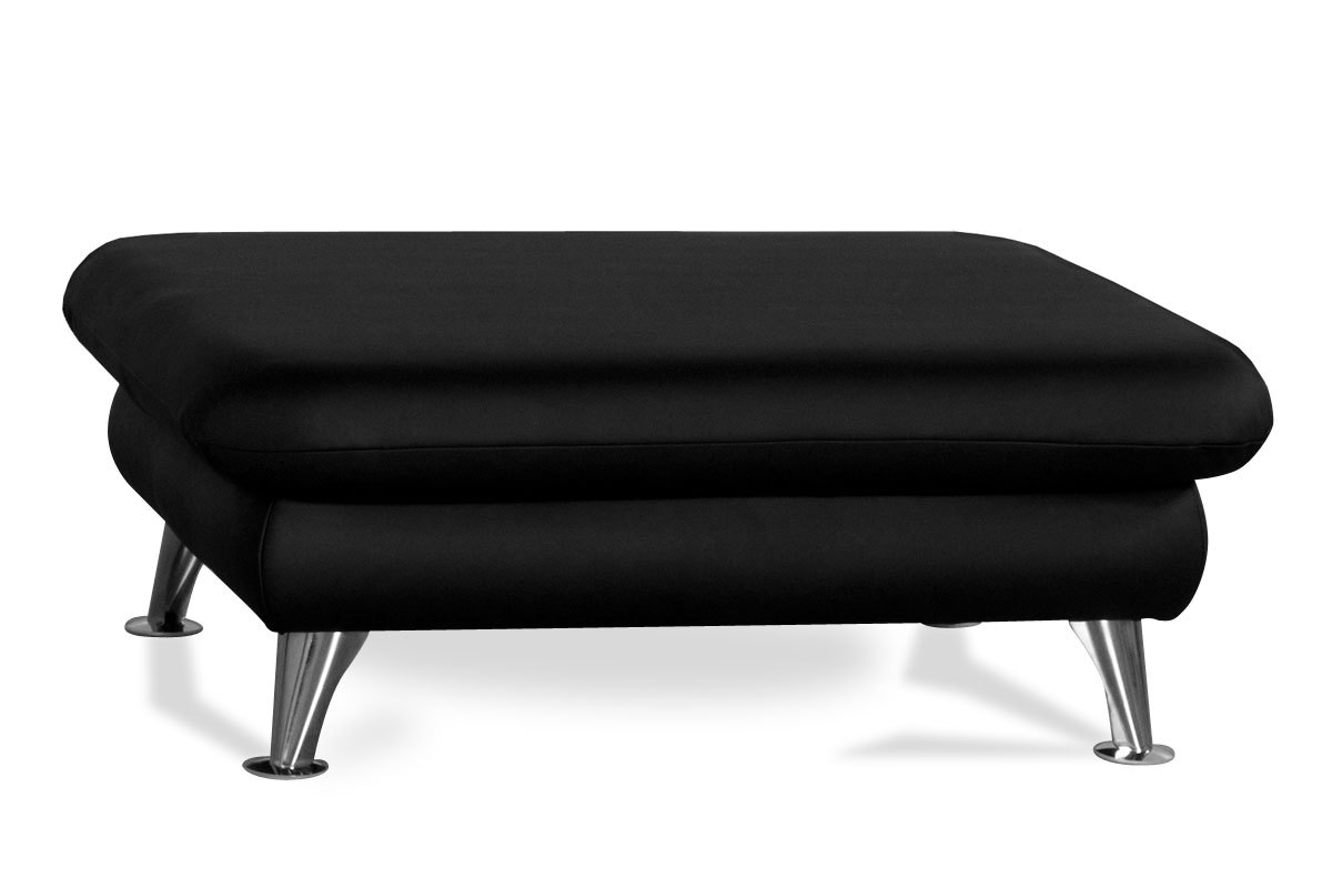 Pouf repose pied design noir ALABAMA
