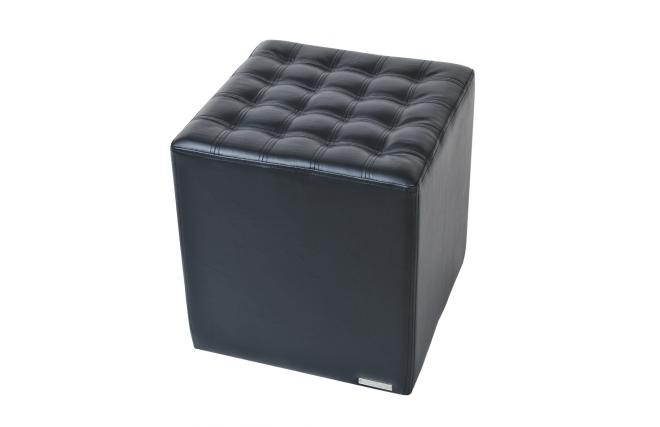 Pouf / repose pieds moderne noir Cosmo