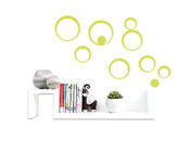 Stickers muraux 3D verts BUBBLES