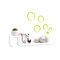 Stickers muraux 3D verts BUBBLES