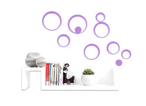 Stickers muraux 3D violets BUBBLES