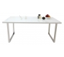 Table &agrave; manger design laqu&eacute;e blanche HALIFAX