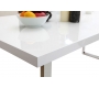 Table &agrave; manger design laqu&eacute;e blanche HALIFAX