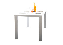 Table &agrave; manger design laqu&eacute;e blanche HELEN