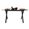 Table &agrave; manger design noire verre tremp&eacute; ALEXA