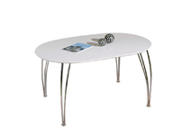 Table &agrave; manger extensible design blanche OXANE