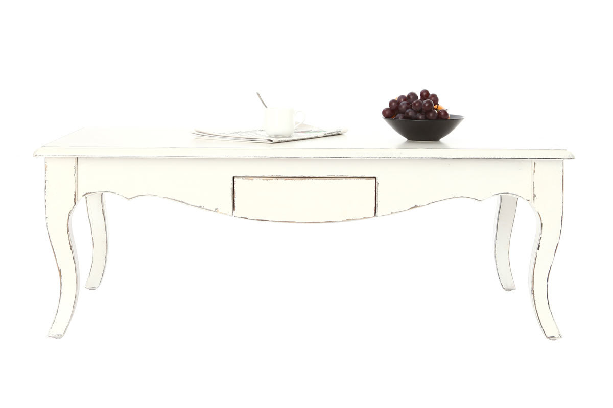 Table basse baroque blanche ROSALA