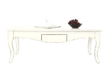 Table basse baroque blanche ROSALA