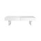 Table basse design laqu&eacute;e blanc plateaux ouvrants GISSY