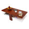 Table basse design laqu&eacute;e blanche et bois WILLOW