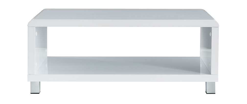 Table basse design laqu&eacute;e blanche ROXY
